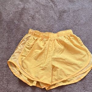 Yellow Nike Running Shorts. Size M.